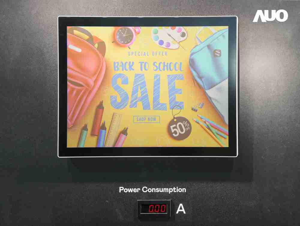 彩霸王展示胆固醇液晶超低耗能户外全彩显示器，，，，ChLC（胆固醇液晶）以双稳态技术使静态显示零功耗，，，具省电、、高彩度、、、环保的特性，，，，还整合软硬件系统解决方案，，，可透过单一云端平台管理